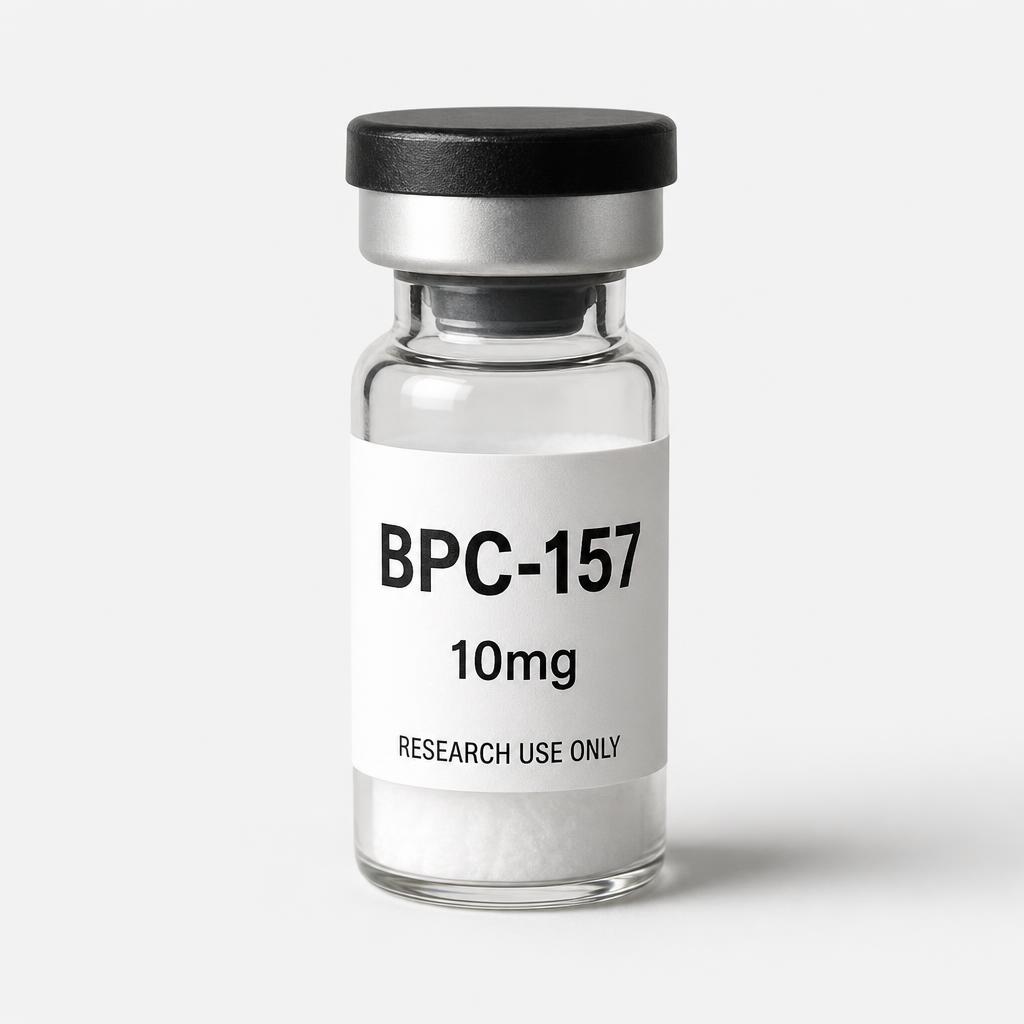 BPC-157 10mg research vial visualisation