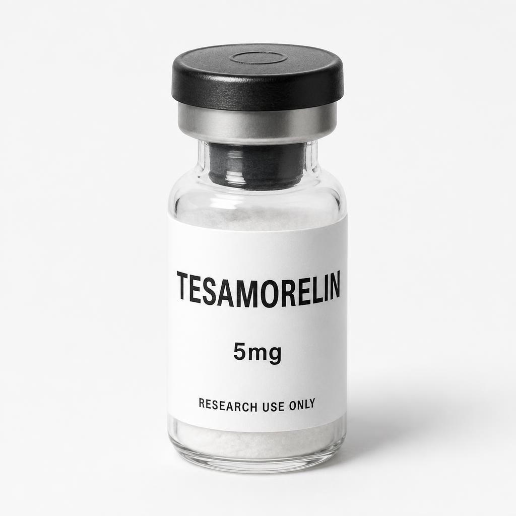 Tesamorelin 5mg research vial visualisation